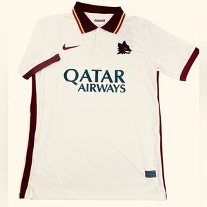 Nike Cream and Maroon Sports Jersey